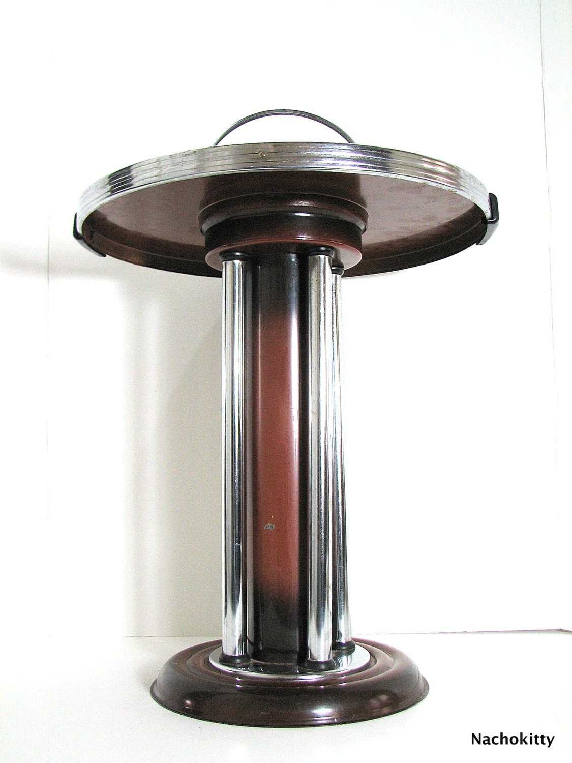Art Deco Smoking Stand Ashtray 1920's Floor Chrome by Nachokitty