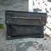 Minimalist Branded Black Leather Clutch Bag (no.116)