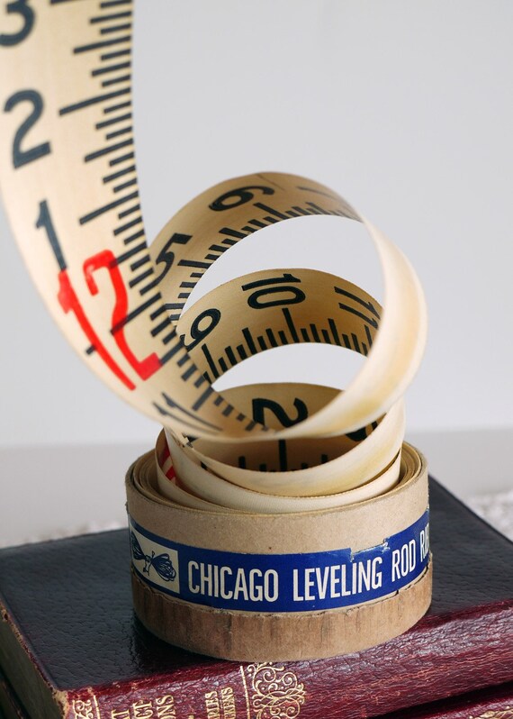 vintage Chicago Leveling Rod Ribbon by frenchlaundryvintage