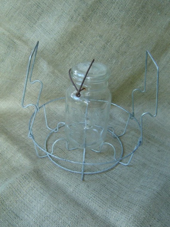 Vintage Wire Canning Jar Holder Rack