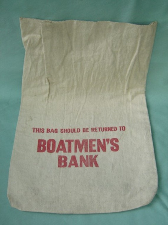 Vintage Cloth Bank Bag Boatman's Bank by magark on Etsy