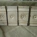 Vintage Architectural Salvage Bulls Eye Wood Pieces Chippy Weathered Decorative