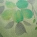 Vintage Kimono Silk Fabric Pale Yellow Green with Shibori and Painted Flowers
