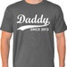 DADDY Since 2014 Father's Day Mens T-shirt USA made