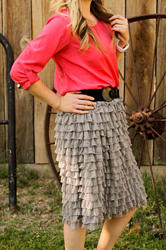 Items similar to Womens Ruffle Skirt on Etsy