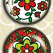 4 Pack of Amazingly Strong Magnets with Hungarian Holiday Design