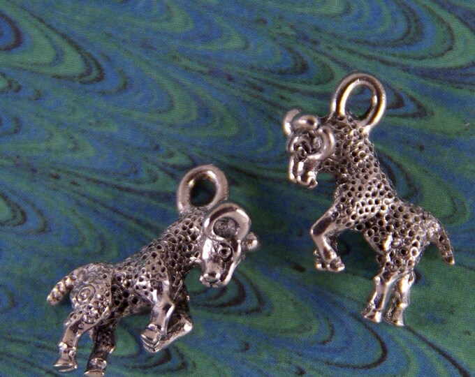 Pair of Pewter Ram Charms