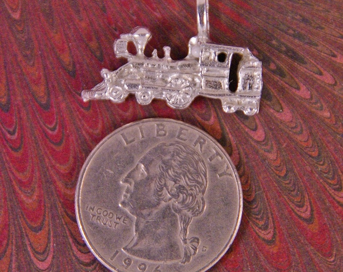 Pewter Steam Engine Train Charm Pendant