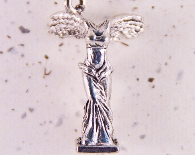 Pewter Nike Statue Sculpture Goddess of Victory Charm
