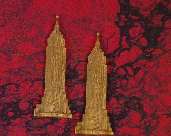 4 Brass Empire State Building Stampings