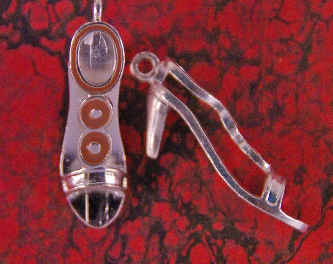 Set of Two Silver-tone Sandal High Heel Charms