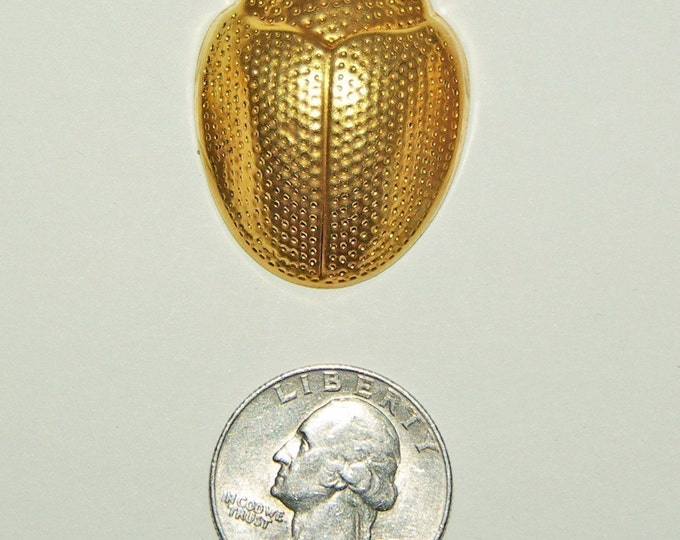 Large Dimensional Brass Scarab Beetle Stamping