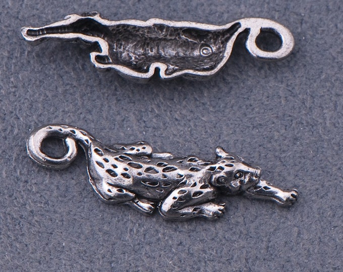 Pair of Pewter Jaguar Charms