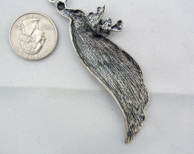 Matte Silver-tone Peacock Charm Pendant