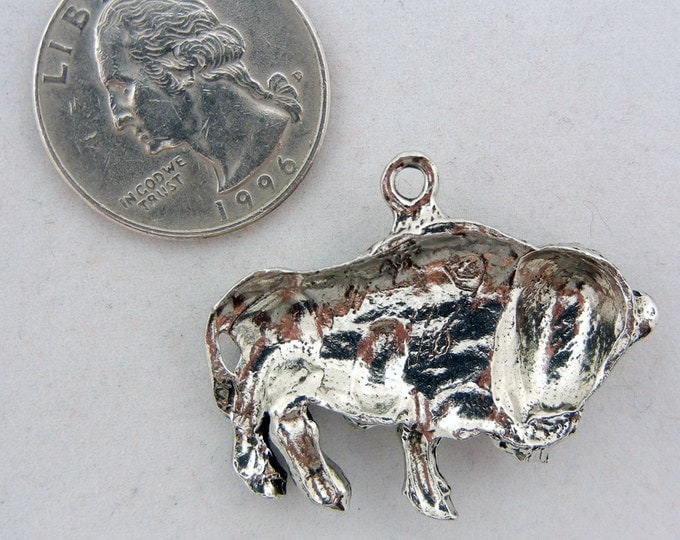 Pewter Buffalo Charm