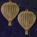 Pair of Large Brass Hot Air Balloon Charms