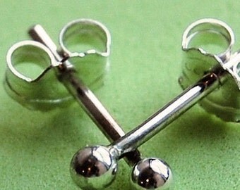 Post Earrings / Argentium Silver Buds/ Tarnish Resistant