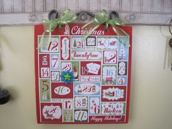 Magnetic Christmas Advent Calendar Countdown by allysatticcrafts