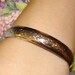 vintage silver floral motif bangle bracelet