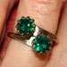 SALE vintage emerald bypass ring