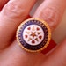 vintage enamel heart and star ring
