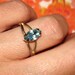 vintage aquamarine March birthstone ring