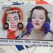 Super duper blue atomic boomerangs and and sparkly black starburst earrings