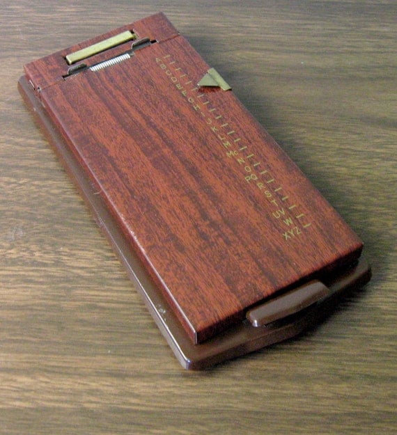 Vintage Bates Metal Personal Phone Book by GaslightVintage on Etsy