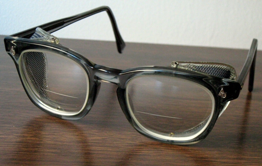 Vintage 1950s AO Horn Rimmed Safety Glasses