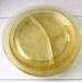 Sale / vintage 1930s divided glass plates. Set of 4 Yellow cameo ballerina Depression glass / the SUNDAY GRILL plates