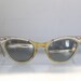 Sale / vintage 1950s sunglasses / browline catseye. Engraved pink silver, lucite eyeglasses / Rockabilly Mad Men / the FLAMEBROILED glasses
