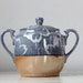 clearance / vintage 1920s art deco lustreware sugar bowl. Japan. Lavender apricot porcelain / the SWEET MEAT sugarbowl