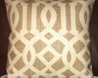 Kelly Wearstler Imperial Trellis in Coffee 18x18 pillow cover