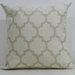 New 18x18 inch Designer Handmade Pillow Cases in tan and cream tile.