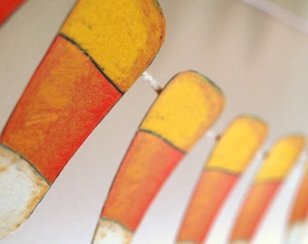 Candy Corn Paper Halloween Banner