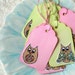 Glittered Owl Tags