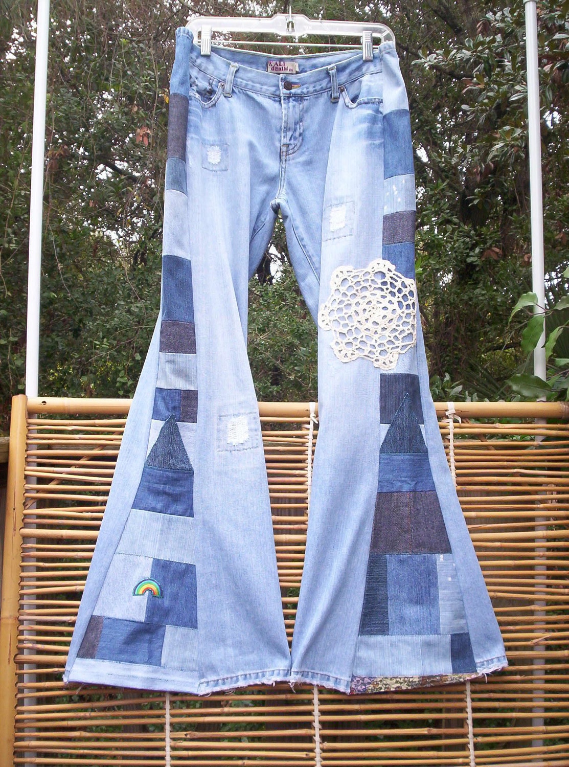 CUSTOM BELL BOTTOMS You Send Yours Hippie Patchwork JeAnS