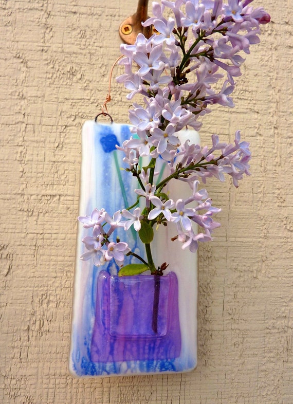 Glass Wall Pocket Vase by bprdesigns on Etsy