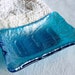 Turquoise and Silver Glass Soap Dish