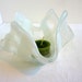 Glass Votive Candle Holder in White and Clear Weave