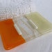Glass Soap Dish in Tangerine and Cream
