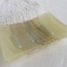 Brown Streaky and French Vanilla Glass Soap Dish