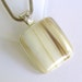 Fused Glass Pendant in Streaky French Vanilla and Brown