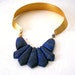 Lapis Lazuli & Gold. Stone Choker. Cleopatra Jones