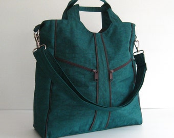 Sale - Dark Teal Water-Resistant Diaper bag - Shoulder bag, Messenger bag, Crossbody bag, Handbag, Tote, Travel bag, Women - ALLISON
