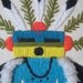 Eagle kachina embroidered art