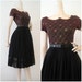 50s 60s Dress Vintage Lace and Chiffon Cocktail Party Dress S
