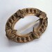 Autumn Leaf Victorian Brooch Old Brass with C Clasp