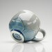 Small Grey and Blue Lotus Coffee Mug or Tea Cup 12 Ounce