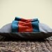 Ruffle Linen PILLOW COVER Burnt Orange Teal Gray Charcoal - Stitching Detail - 10" x 16" by JillianReneDecor Ready to Ship Gift for Her